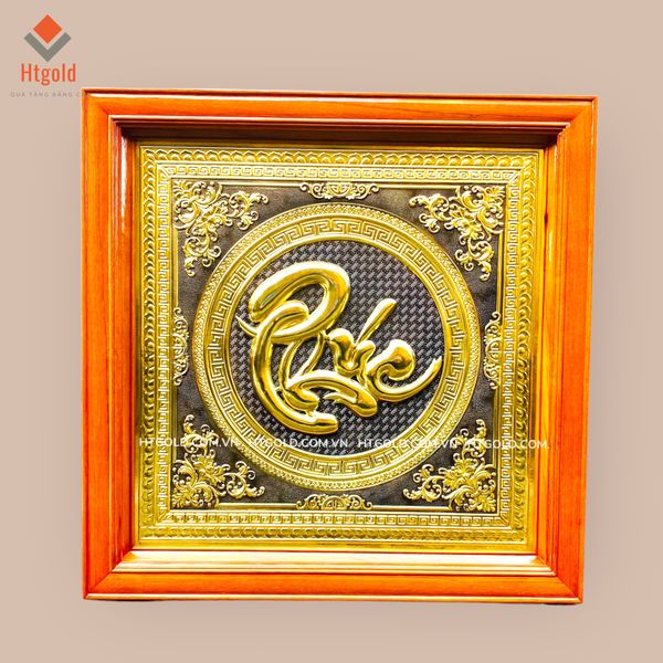 TRANH ĐỒNG CHỮ PHÚC THƯ PHÁP (69cm*69cm)