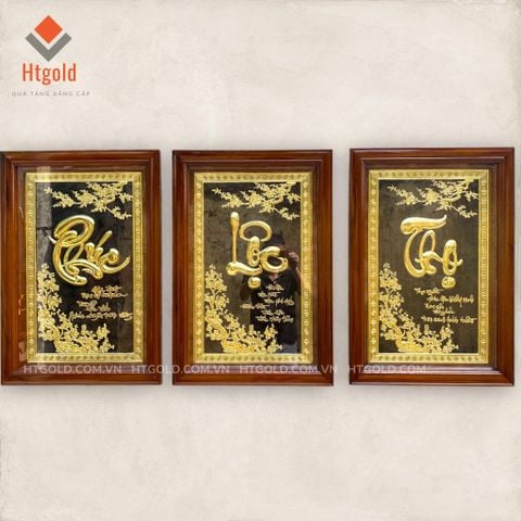 BỘ TRANH ĐỒNG CHỮ PHÚC LỘC THỌ (55cm*81cm)