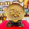 TRANH ĐĨA ĐỒNG HOA SEN, MẠ VÀNG 24K (đường kính 20cm)