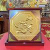 TRANH ĐỒNG HOA SEN, MẠ VÀNG 24K (Kích thước 23cm).