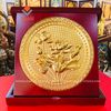 TRANH ĐỒNG HOA SEN, DÁT VÀNG (Kích thước 23cm)