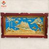 TRANH ĐỒNG THUẬN BUỒM XUÔI GIÓ, MẠ VÀNG 24K (Kích thước 107cm x 197cm).