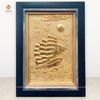 TRANH ĐỒNG THUẬN BUỒM XUÔI GIÓ, MẠ VÀNG 24K (kích thước 28cm x 38cm)
