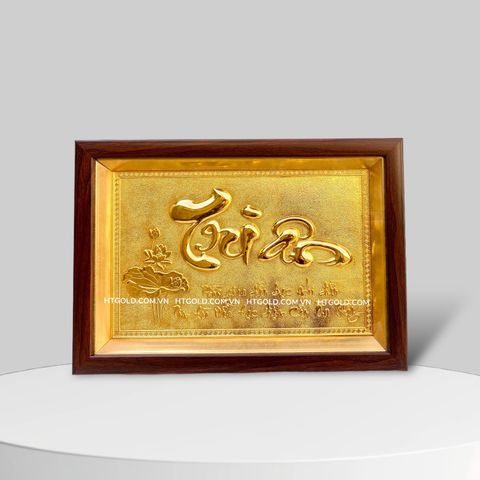 TRANH CHỮ TRI ÂN DÁT VÀNG (25cm*34cm)