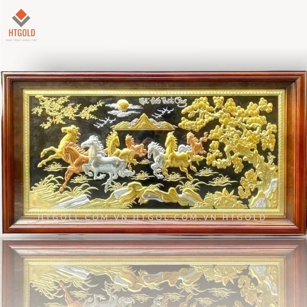 TRANH MÃ ĐÁO THÀNH CÔNG (Kích thước 50cm x 90cm; Dát vàng bạc)