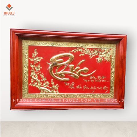 TRANH CHỮ PHÚC  THƯ PHÁP DÁT VÀNG (48cm * 68cm)