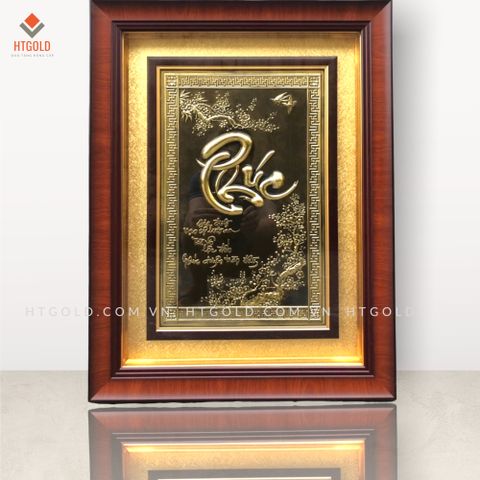 TRANH ĐỒNG CHỮ PHÚC THƯ PHÁP (58cm*42cm)