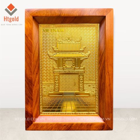 TRANH ĐỒNG KHUÊ VĂN CÁC DÁT VÀNG (38cm * 54cm)