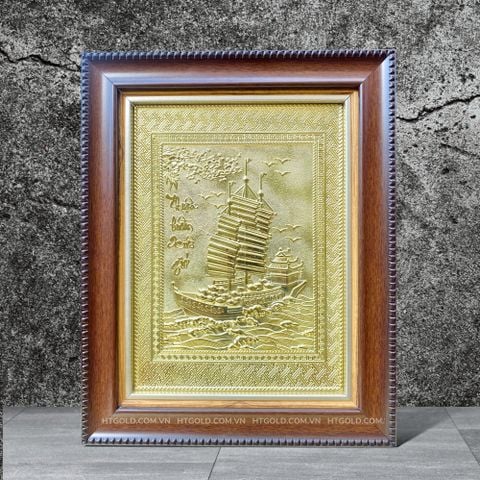 TRANH ĐỒNG THUẬN BUỒM XUÔI GIÓ  (Kích thước 28cm x 34cm)