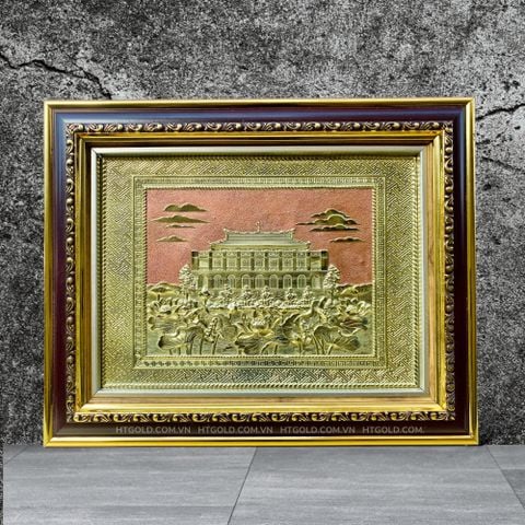 TRANH ĐỒNG BẾN NHÀ RỒNG - BẢO TÀNG HỒ CHÍ MINH (28cm*34cm)