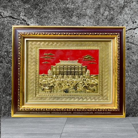 TRANH ĐỒNG BẾN NHÀ RỒNG - BẢO TÀNG HỒ CHÍ MINH (28cm*34cm)