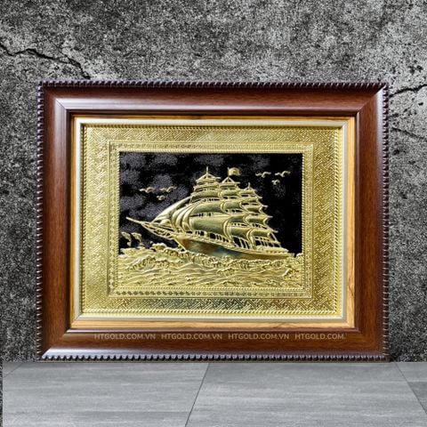 TRANH ĐỒNG THUYỀN BUỒM <br> (Kích thước 28cm x 34cm)..