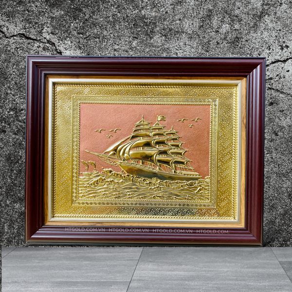 TRANH ĐỒNG THUYỀN BUỒM <br> (Kích thước 28cm x 34cm)..