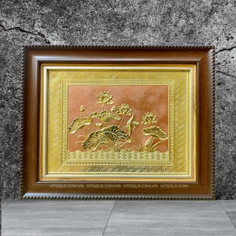 TRANH ĐỒNG HOA SEN <br>(Kích thước 28cm x 34cm)