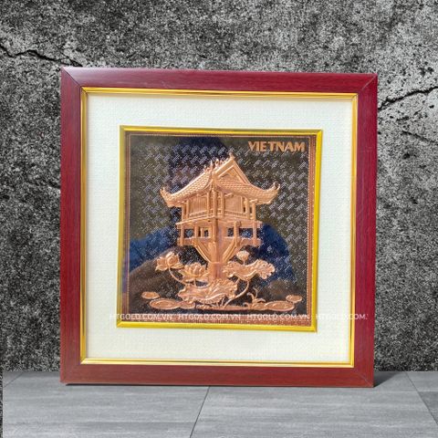 TRANH ĐỒNG CHÙA MỘT CỘT (26cm * 26cm)