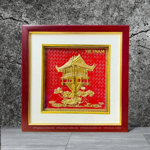 TRANH ĐỒNG CHÙA MỘT CỘT (26cm * 26cm)