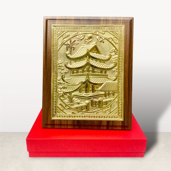 TRANH ĐỒNG CHÙA KEO THÁI BÌNH  (Kích thước 20cm * 25cm)