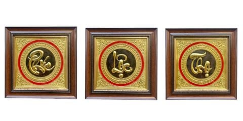 BỘ TRANH ĐỒNG CHỮ PHÚC LỘC THỌ (40cm * 40cm)