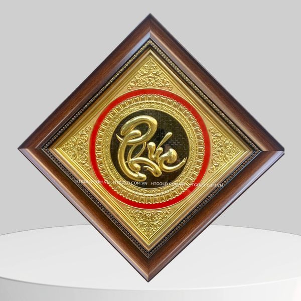 TRANH CHỮ PHÚC BẰNG ĐỒNG  (40cm x 40cm)