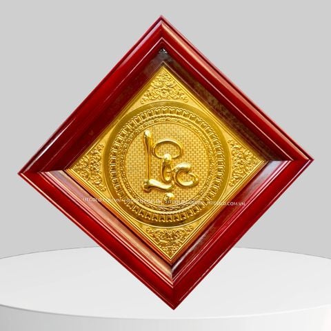 TRANH CHỮ LỘC BẰNG ĐỒNG, MẠ VÀNG 24k (40cm * 40cm)