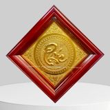 BỘ TRANH ĐỒNG CHỮ PHÚC LỘC THỌ, MẠ VÀNG 24K (40cm x 40cm)
