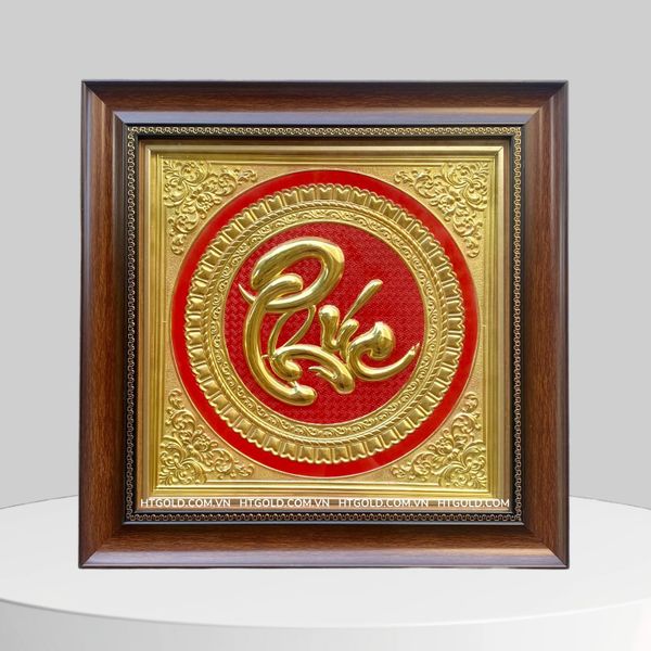 TRANH CHỮ PHÚC BẰNG ĐỒNG (40cm x 40cm)