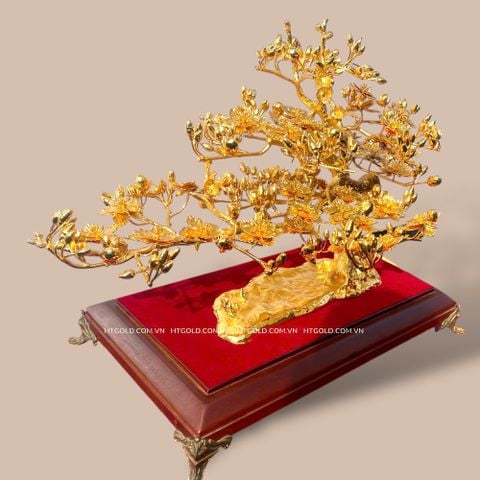 CÂY MAI MẠ VÀNG 24K (Ngang 50cm; Cao cả bệ 40cm; rộng 50cm)