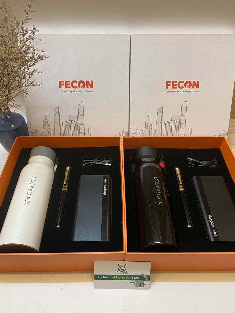 Bộ quà tặng giftset 3 sản phẩm - In logo Fecon