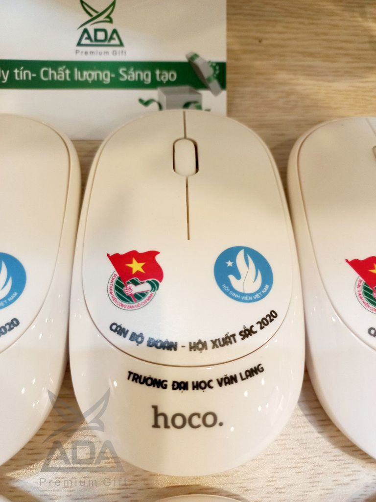 Chuột Bluetooth Hoco DI04 - In logo Đại Học Văn Lang