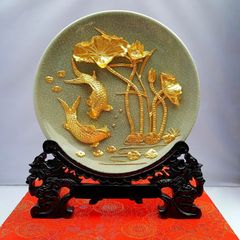 Đĩa cảnh vẽ vàng GĐ02
