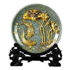 Đĩa cảnh vẽ vàng GĐ01