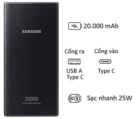 Pin sạc dự phòng Samsung EB P5300x 20000mAh 25W