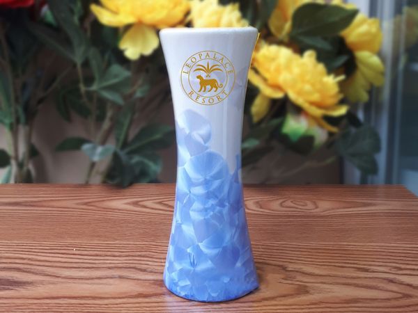 Lọ hoa men kết tinh dáng ống ly S3