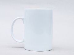 Ly sứ men trắng dáng trụ cao