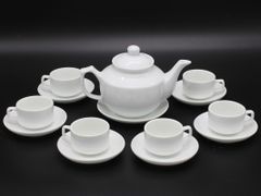 Ấm chén Bát Tràng dáng Hồng Kông vuông