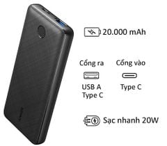 Pin dự phòng Anker Powercore III 20W 20000 PD A1287