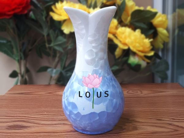 Lọ hoa men kết tinh dáng cánh S1