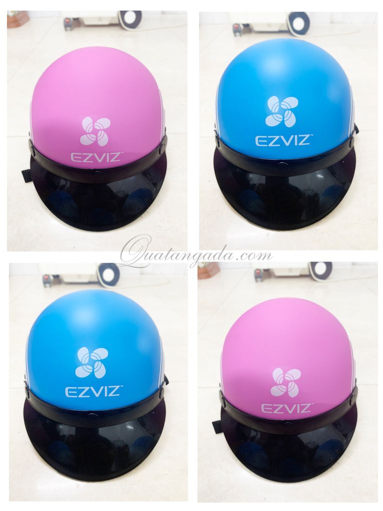 Mũ bảo hiểm in logo quà tặng KH EZVIZ