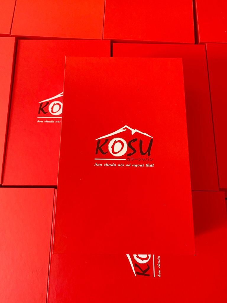 Hộp quà tặng Bình giữ nhiệt & ô gấp 3 - In logo sơn công nghệ Kosu.
