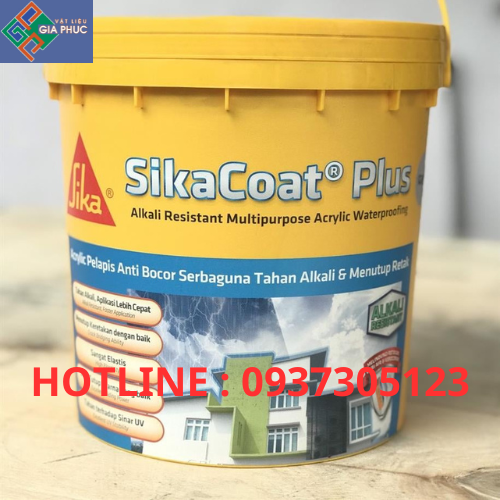  SIKACOAT PLUS 4KG - MÀNG CHỐNG THẤM TƯỜNG NGOÀI, SÀN MÁI 
