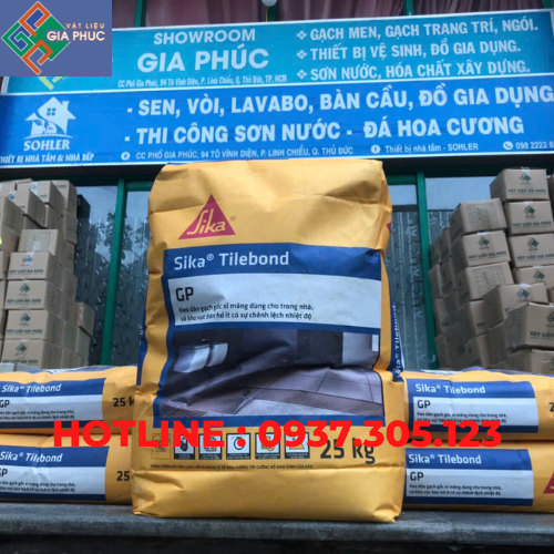  KEO DÁN GẠCH SIKA TILEBOND GP XÁM 25KG (KHỔ GẠCH DƯỚI 80) 