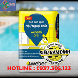  KEO DÁN GẠCH WEBER TAI GRES TRẮNG 20KG (NỘI & NGOẠI THẤT CÓ MÁI CHE, KHỔ GẠCH 80*80, 60*120) 