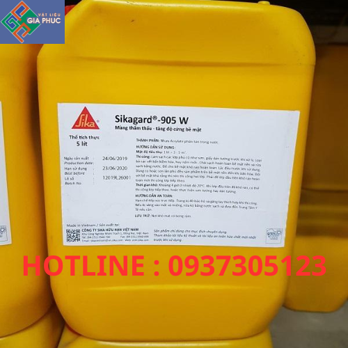  SIKAGARD 905W 5L - CHẤT CHỐNG THẤM KHÔNG MÀU NGỪA RÊU MỐC 