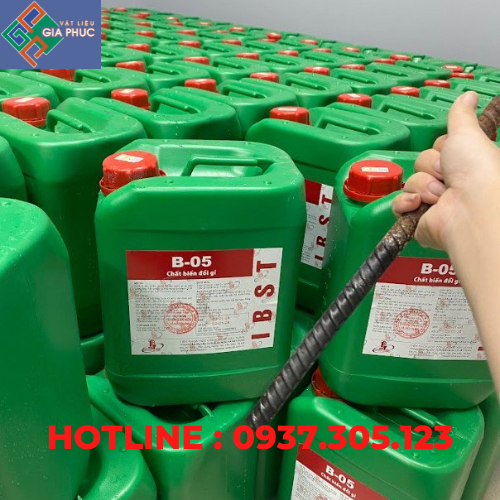 TẨY RỈ SẮT THÉP B05 - TẨY RỈ THÉP - HÓA CHẤT TẨY RỈ - CAN 5L 