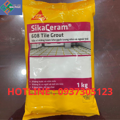  SIKACERAM 608 TILE GROUT 1KG - KEO CHÀ RON NỘI THẤT - NGOẠI THẤT 