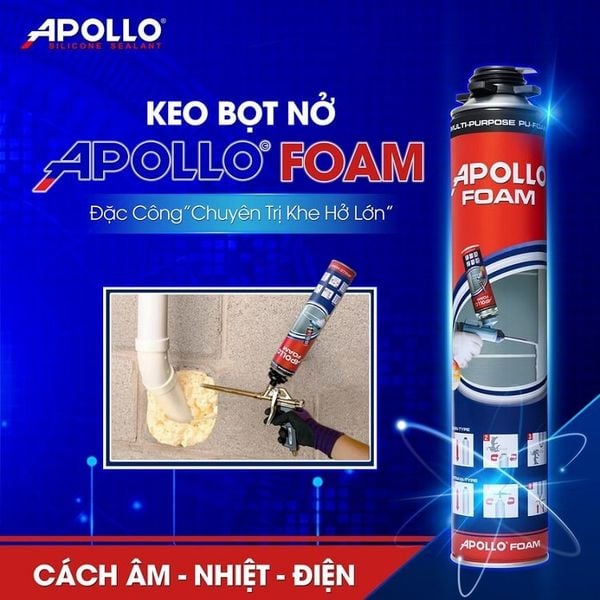 KEO BỌT NỞ FOAM APPOLO TRÁM VẾT NỨT LỚN