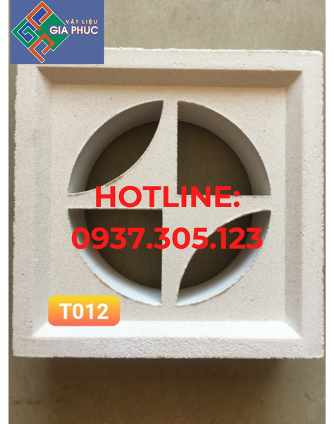 GẠCH BÔNG GIÓ T012 TRẮNG