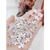  Charm Thánh giá xâu chuỗi mân côi Bạc 