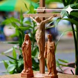  Bộ Tượng Gỗ Công Giáo Bàn Thờ 01 (MH) 