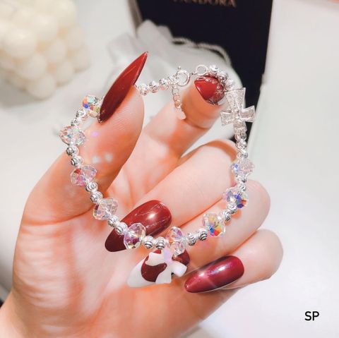  Chuỗi Mân Côi Pha Lê Swarovski Mix Bạc ta 